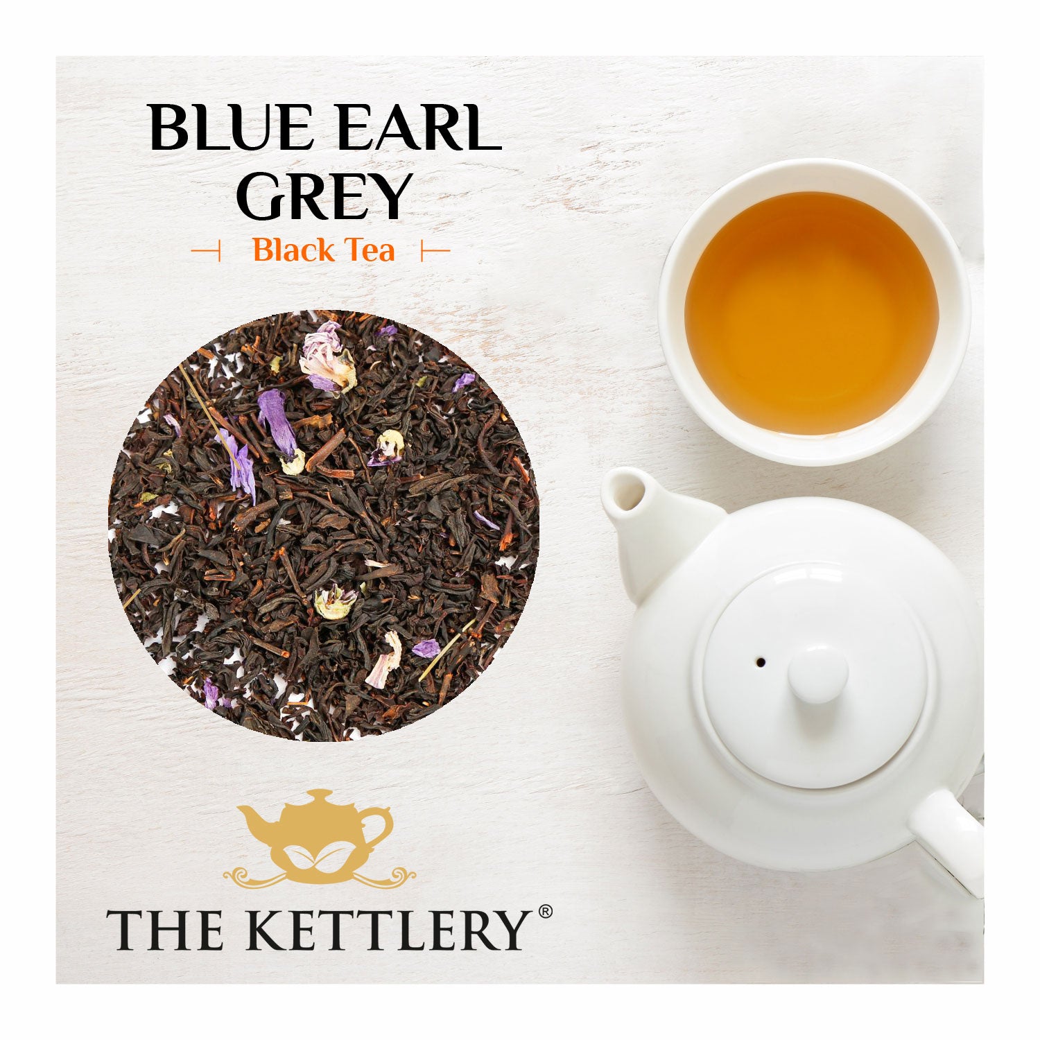 Blue Earl Grey Black Tea with Blue pea flower | The Kettlery